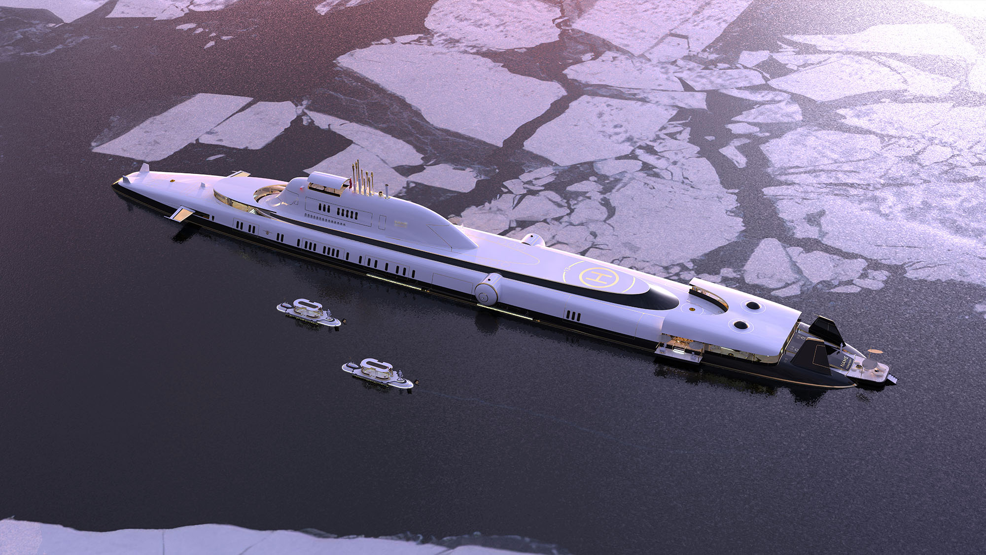 Superjacht, łódź podwodna Migaloo M5